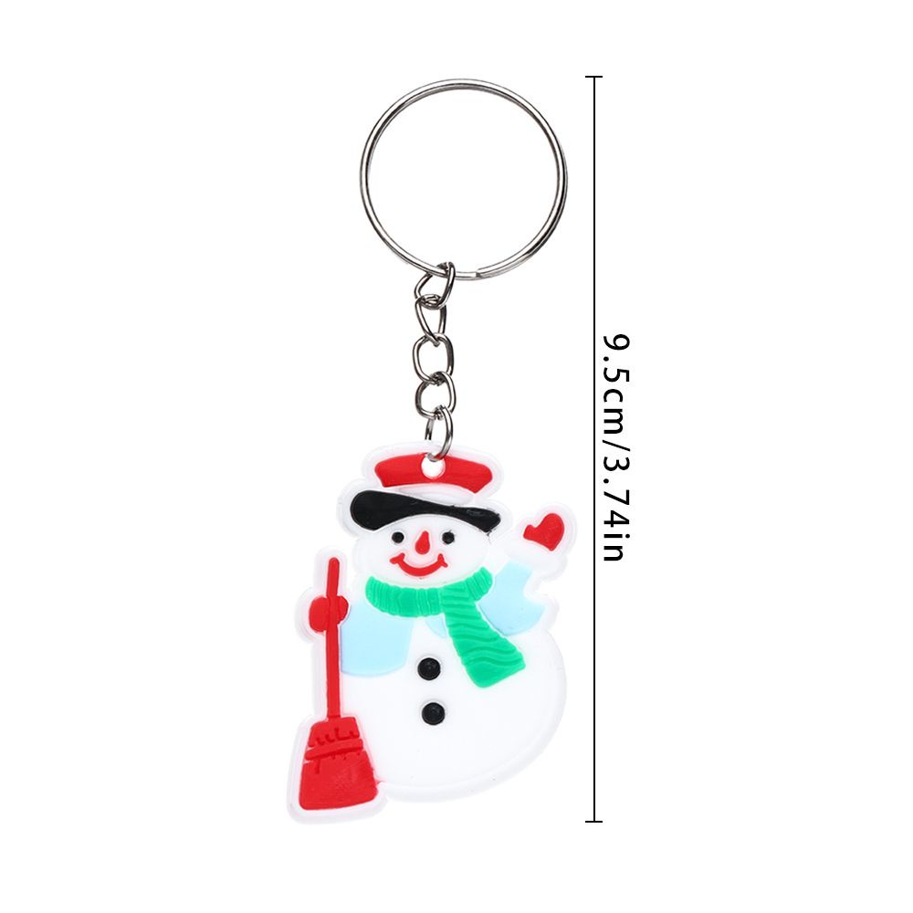 Móc khóa nhựa pvc mềm hình ông già noel/cây thông giáng sinh/năm mới