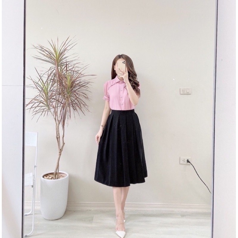 Chân váy xếp ly công sở siêu Hot_450