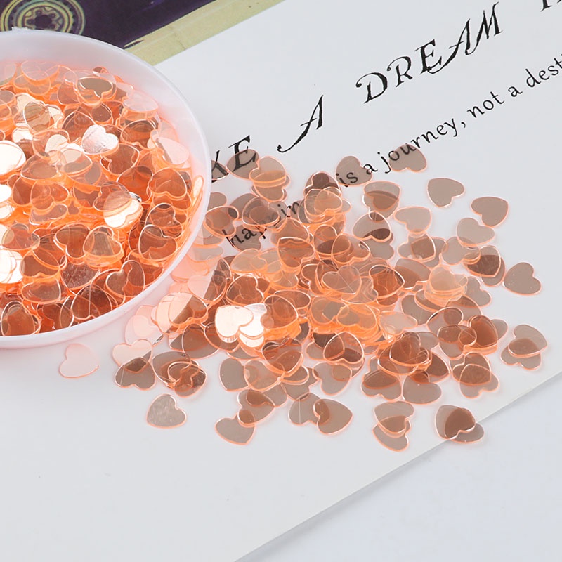 [Hàng mới về] Hộp kim sa 10g 6mm hình trái tim làm đẹp cho móng tay