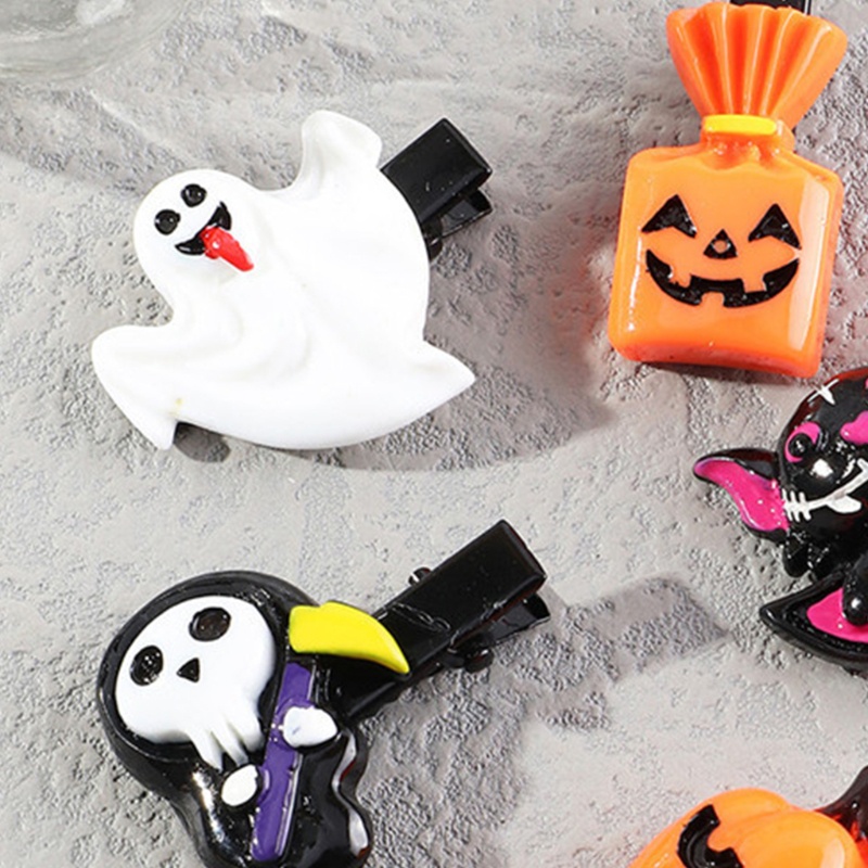 Kẹp Tóc Đính Nơ Phong Cách Halloween Cho Bé Gái