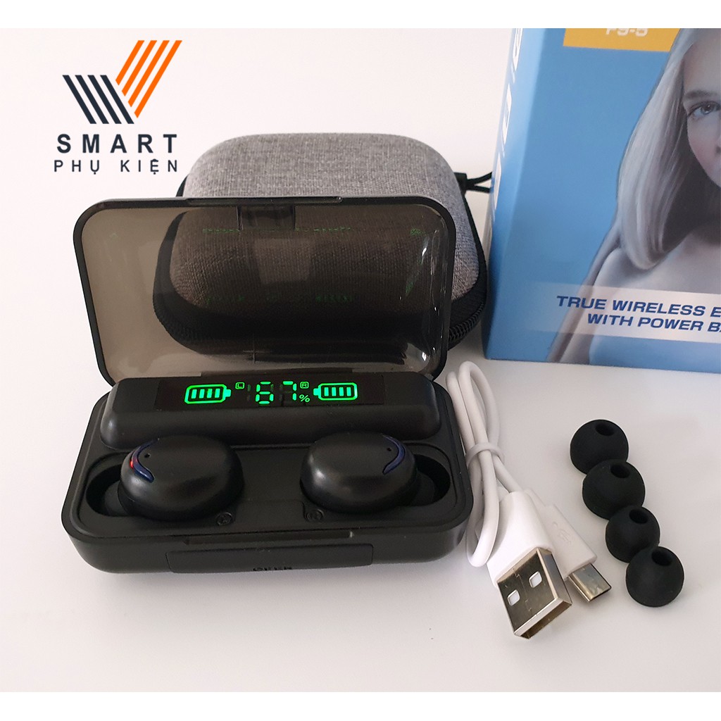 Tai Nghe Bluetooth Amoi F9 Pro, Nhét Tai, có micro Headphone không dây f9, thời trang màu đen, mini đèn led hiện thị | BigBuy360 - bigbuy360.vn