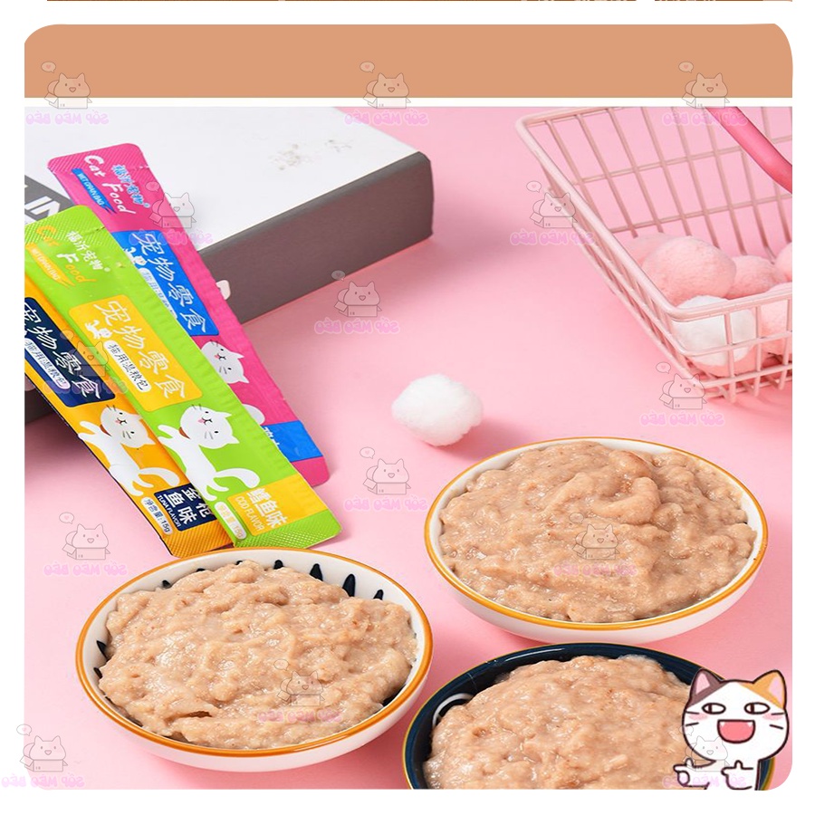Súp tuýp YingYang 15gr 3 hương vị thuần túy Mèo ưa thích
