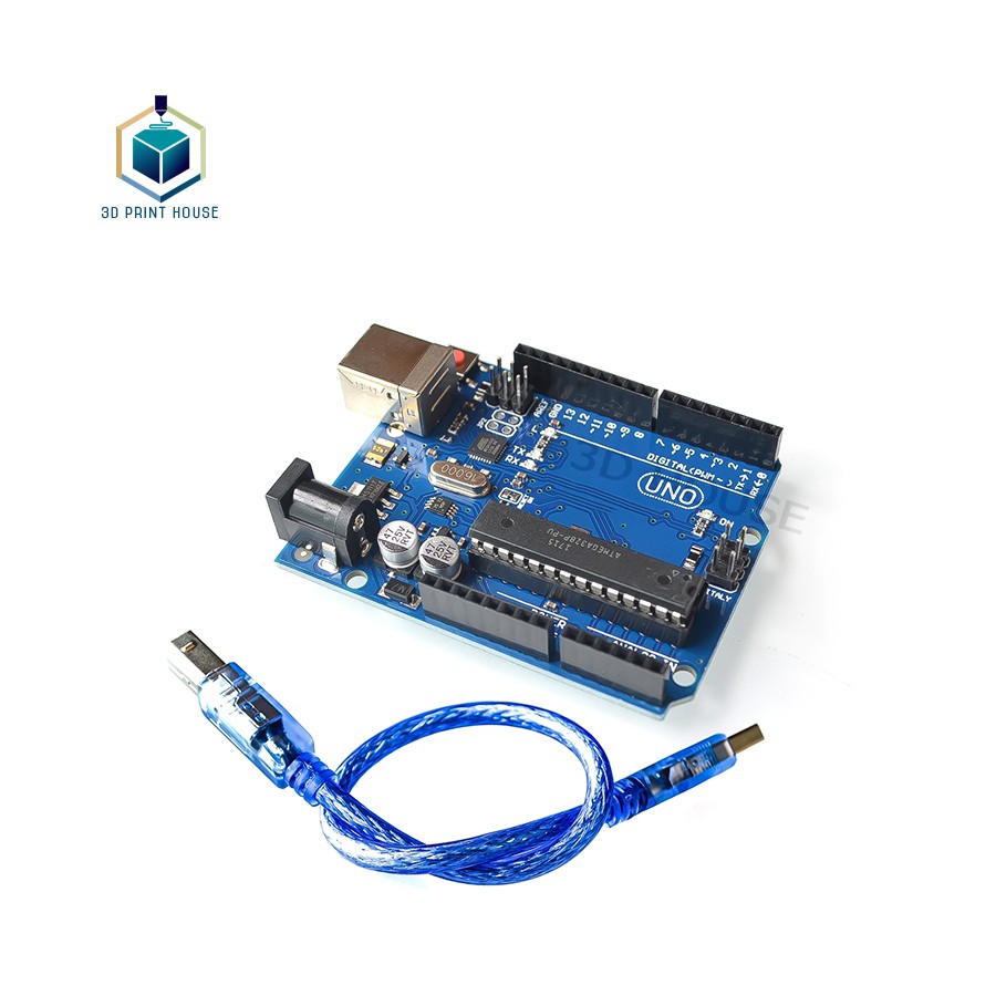 [Mã ELFLASH3 hoàn 10K xu đơn 20K] Adruino UNO R3 ATmega328P Chíp Cắm