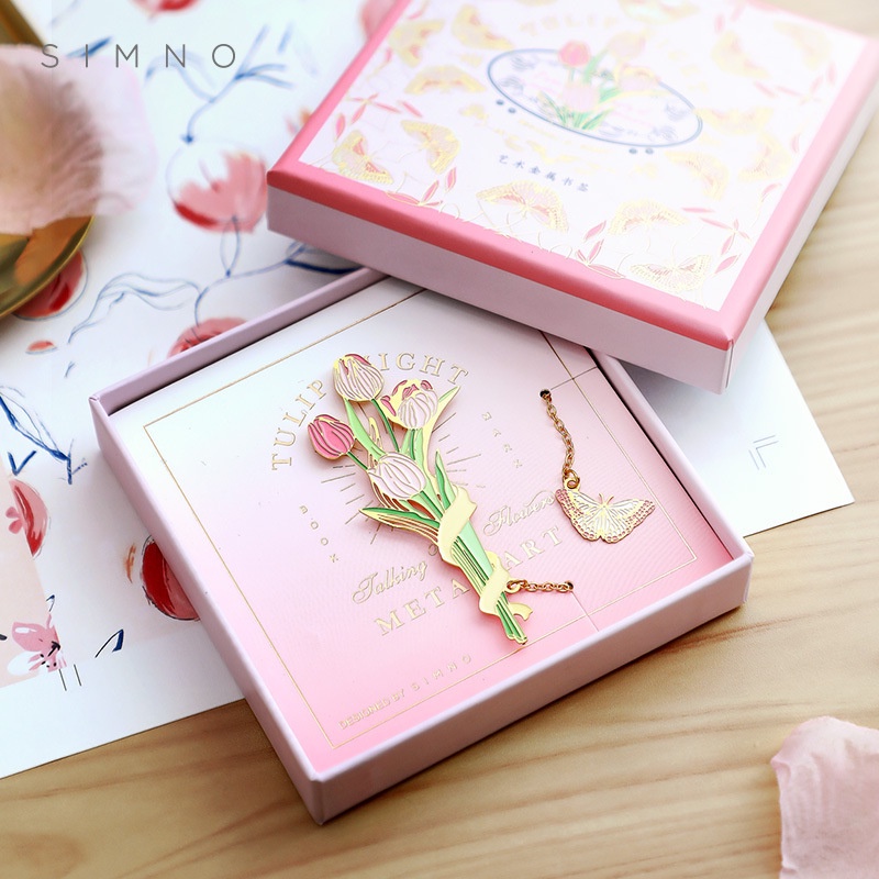 Bookmark Kim Loại Hình Hoa Sáng Tạo
