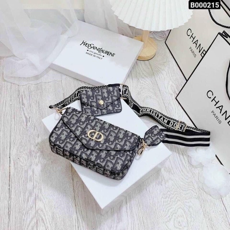 Túi xách nữ sét túi DIOR kèm ví nhỏ