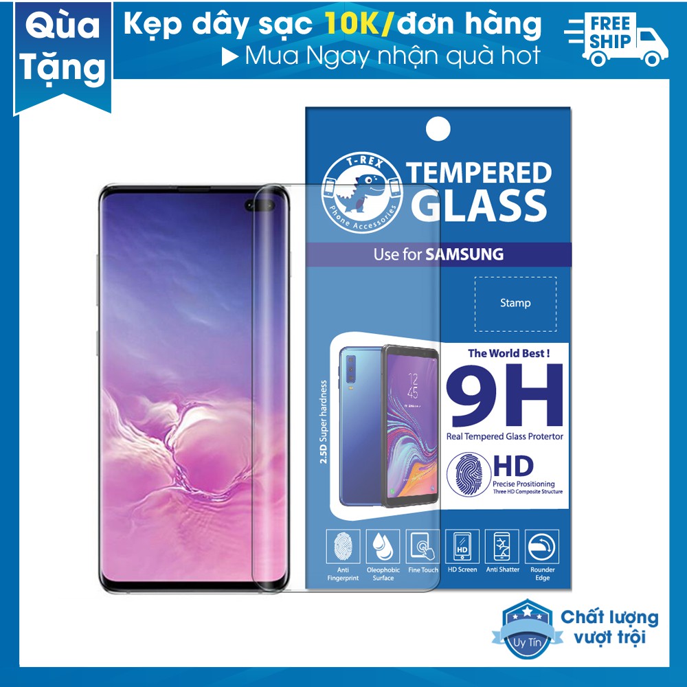 Kính Cường Lực T-Rex Samsung Dòng S (Không Cần Bôi Keo UV) (S8 S9 S10 S20 E P)