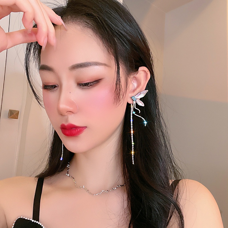 Bông tai mạ bạc 925 hình bướm xinh xắn thời trang Hàn Quốc