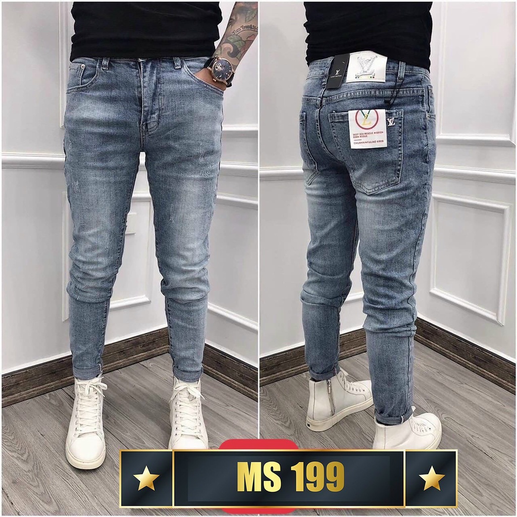 Quần jean co giãn vải dày dặn mẫu đẹp giá tốt mã 100 199