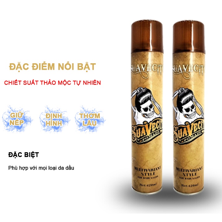 Gôm xịt tóc nam nữ Suavecito  giữ nếp tóc chính hãng Camy shop68