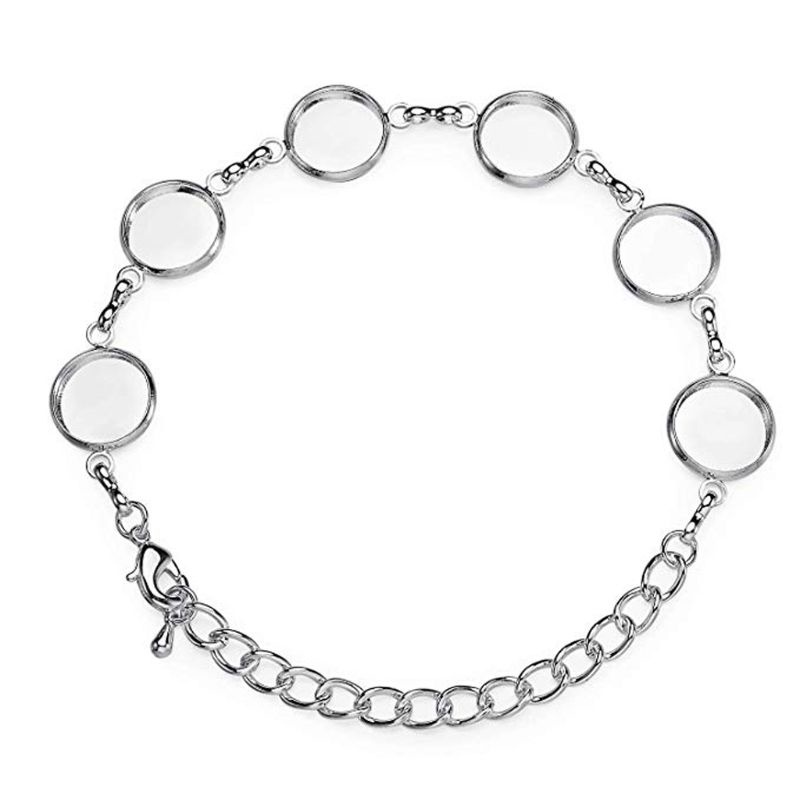Bộ 6 Miếng Đệm Tròn Bằng Kính Cabochons Dùng Làm Trang Sức DIY