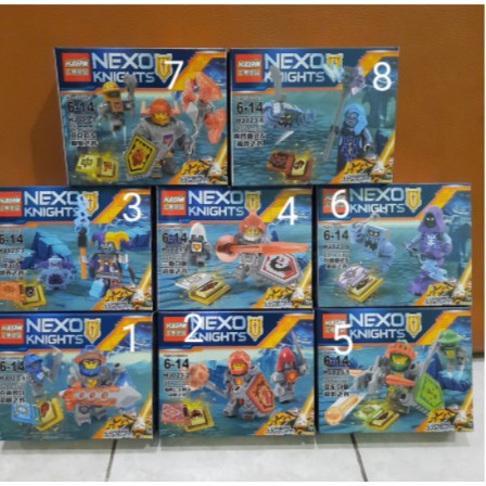 Mô Hình Đồ Chơi Lego Brick Nexo Knight Jestro Macy Axl Clay Lance (1 Bộ)