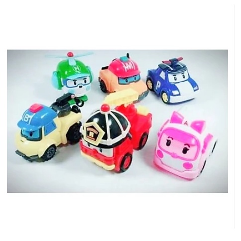 [Rẻ vô địch] [Có sẵn] Đồ chơi lắp ráp biến hình Đội bay siêu đẳng Robocar Poli và những người bạn - Bộ 6 con