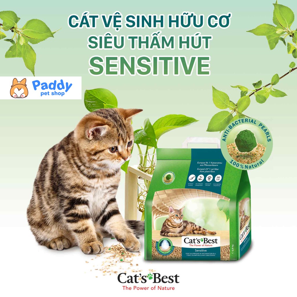 Cát Vệ Sinh Gỗ Cat's Best Cho Mèo Siêu Thấm Hút &amp; Kháng Khuẩn