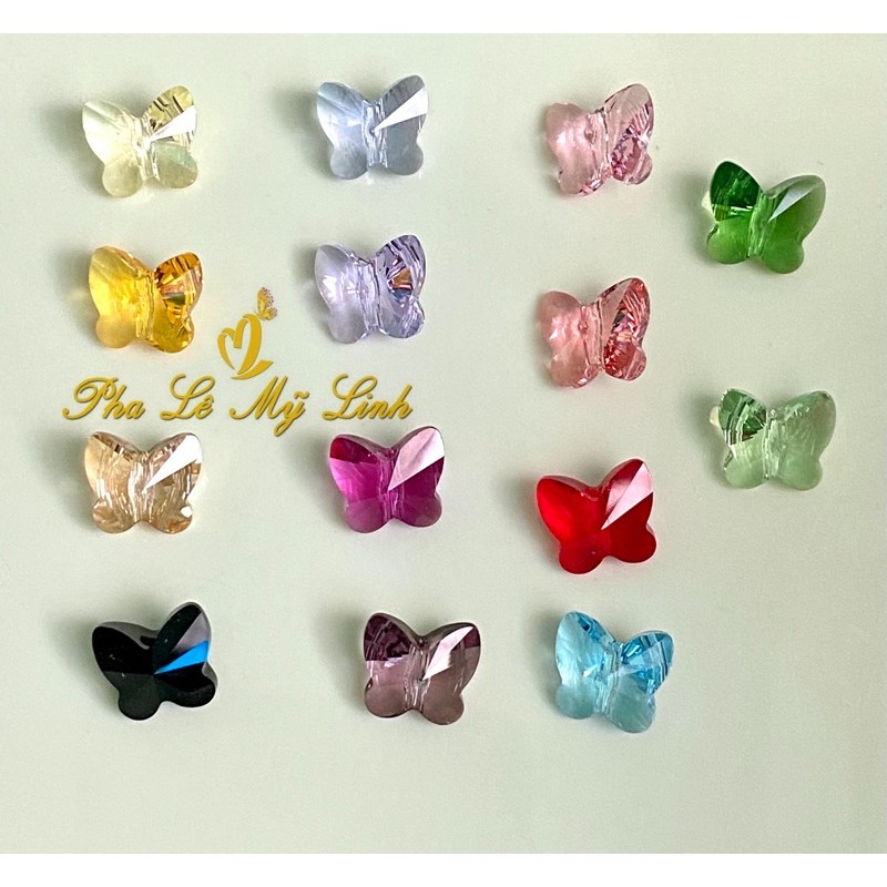 5 viên pha lê Swarovski 10mm kiểu xỏ thẳng