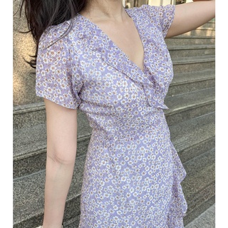 Đầm Jily - Đầm đắp chéo phối bèo