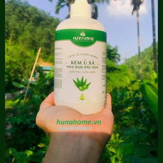 Kem ủ xả tóc nha đam dầu dừa Huna home