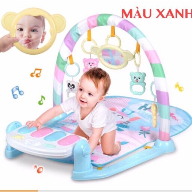 Thảm nhạc màu xanh dương đầy đủ phụ kiện cho bé yêu