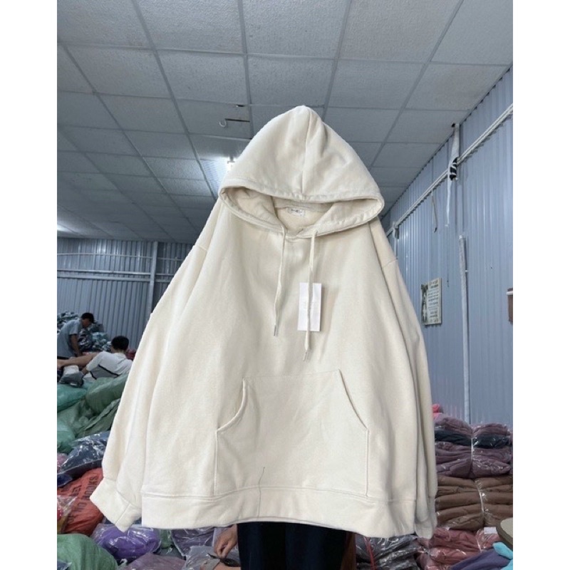 [ Rẻ vô địch ] Áo hoodie nỉ trơn form rộng mũ hai lớp