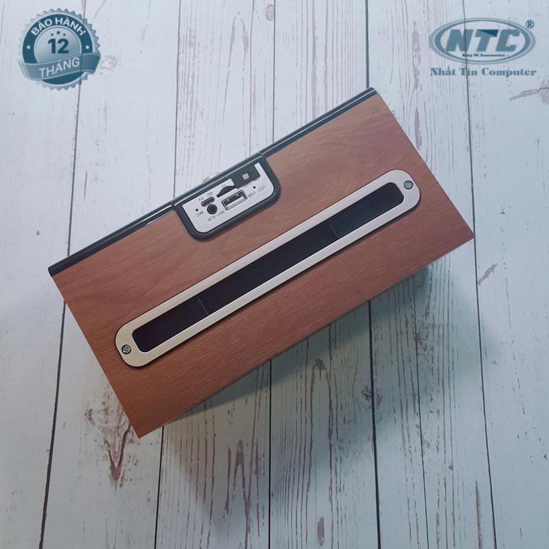 Loa bluetooth 20W KIMISO KM-7 FM/AUX/USB/TF/MIC vân gỗ cực đẹp (Màu ngẫu nhiên)