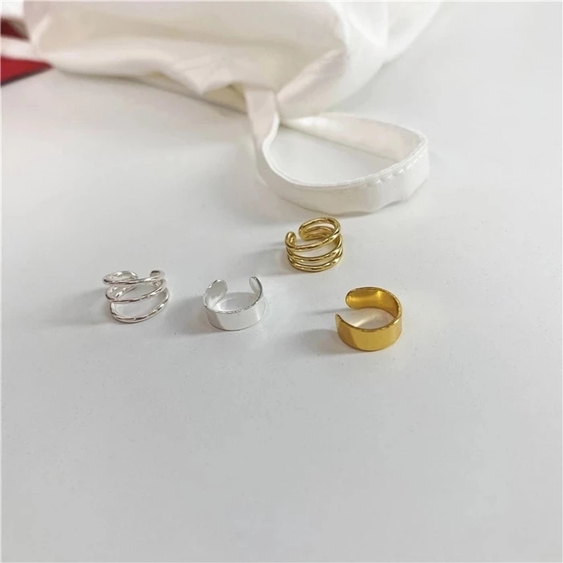 Set 2 Khuyên Kẹp Vành Tai Thời Trang Cá Tính