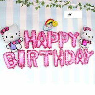 Bộ Bóng Sinh Nhật HBD Cho Bé Yeu