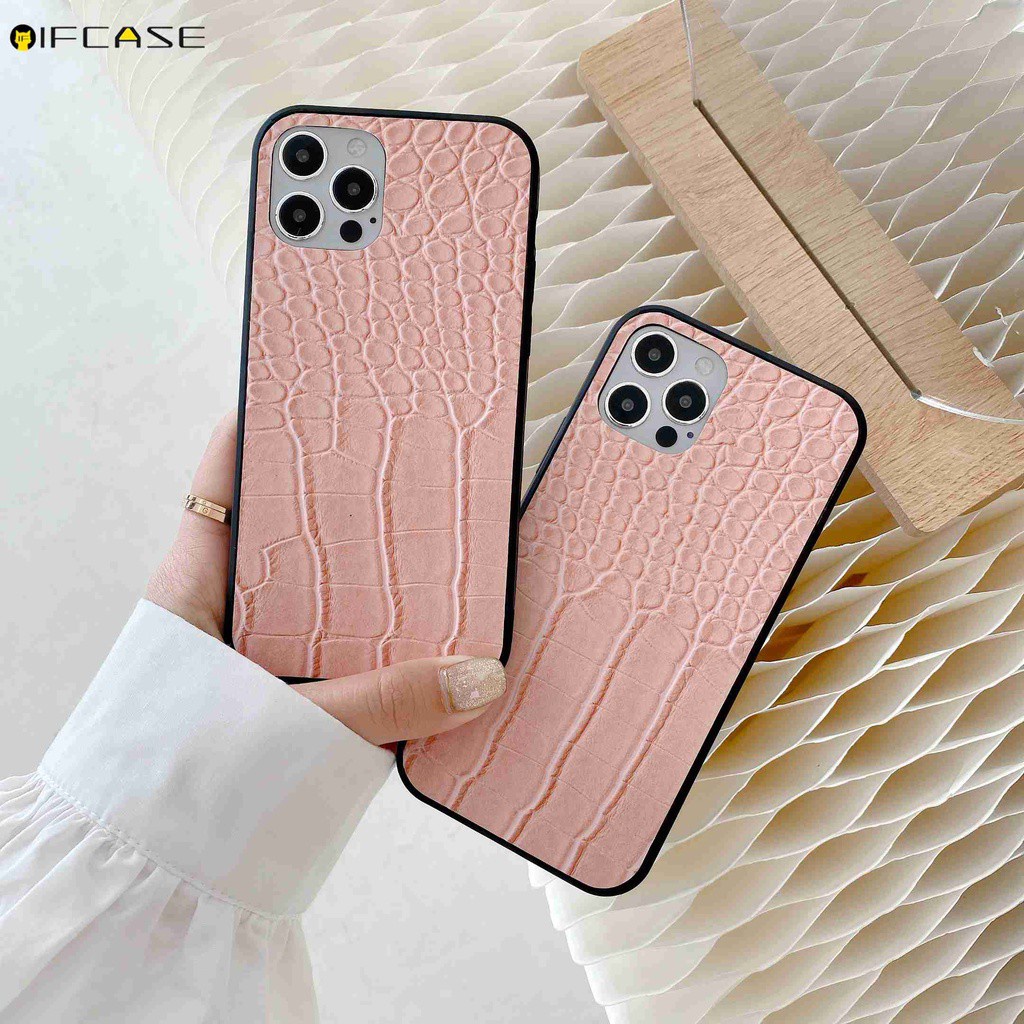 Samsung Galaxy A9 A6 A6+ A5 J8 J6 J6+ Plus 2018 J7 Pro 2017 J2 Grand Prime A40 Note 10 Lite 9 Phone Case Pink Crocodile Pattern Business Simple Leather Casing Case Cover