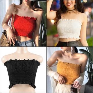 Áo ống nhún thun croptop