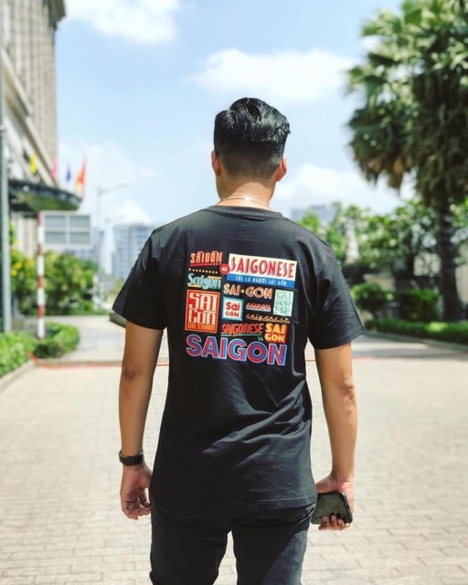 Áo Thun Tay Lỡ SAIGON màu ĐEN/TRẮNG 🍁/Nam nữ unisex/FREESHIP 99K