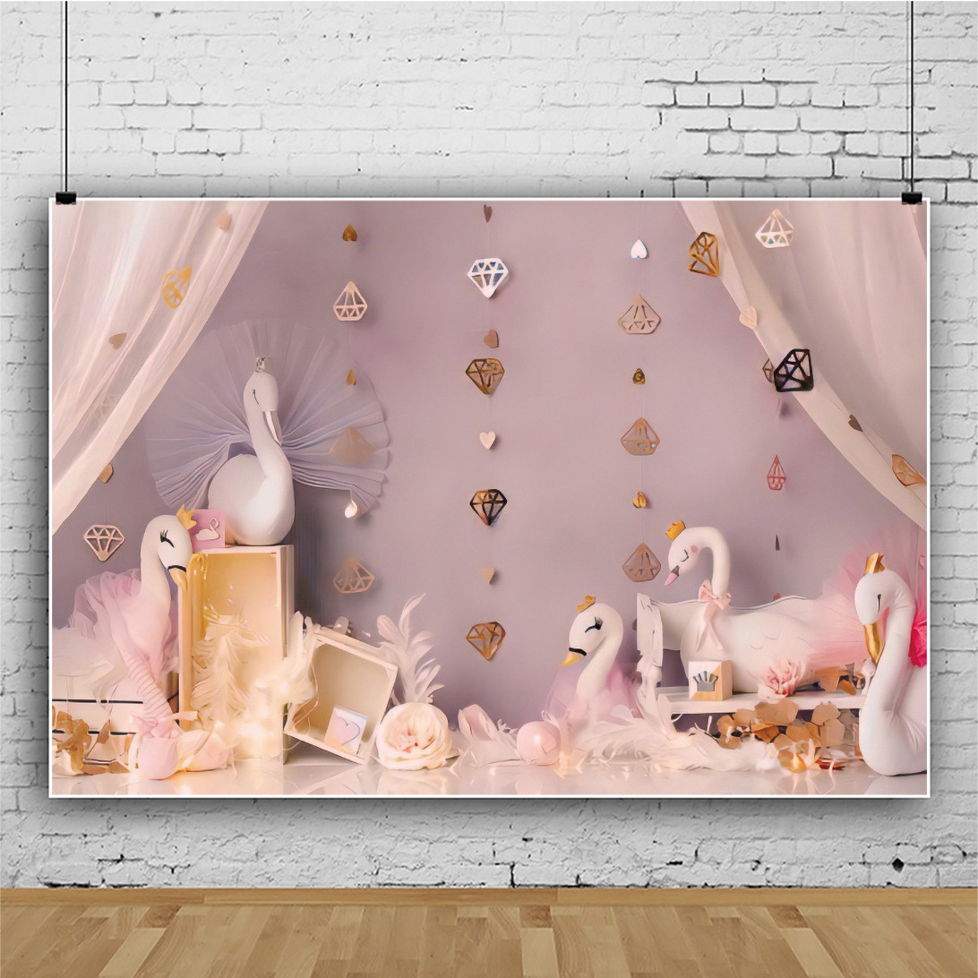Tấm vải treo tường in nhiều hình tùy chọn làm đạo cụ phông nền chụp ảnh cho dịp sinh nhật thôi nôi của em bé