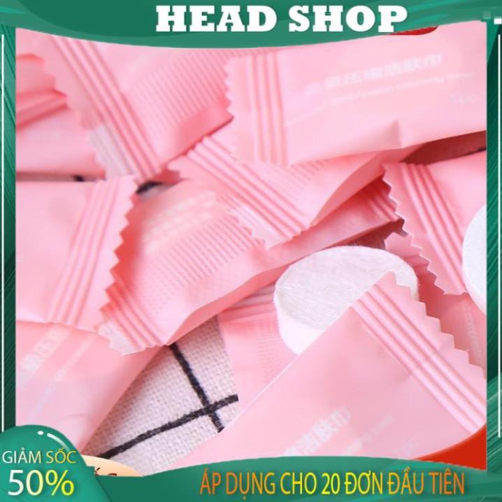 Khăn giấy nén hình viên kẹo bỏ túi du lịch vải cotton KN13 HEADSHOP