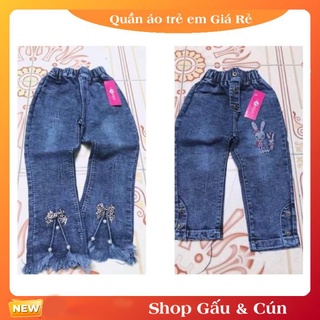 Quần bò cho bé trai bé gái chất mềm co giãn tốt 8kg đến 16kg