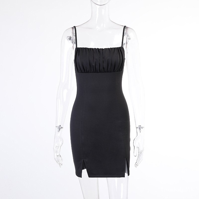 Đầm hai dây phối bèo nhún thiết kế hở lưng quyến rũ thời trang dành cho nữ