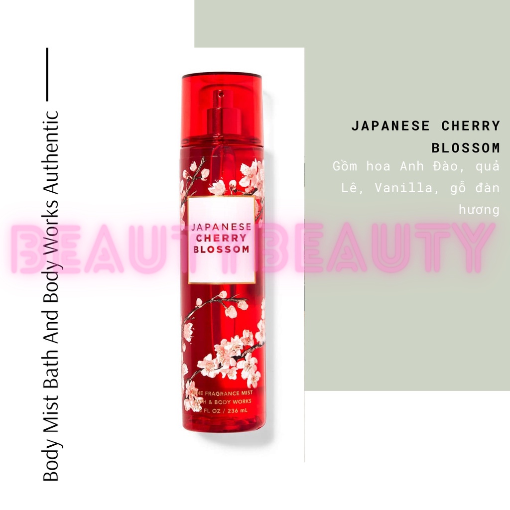 🎀Xịt thơm toàn thân Bath & Body Works JAPANESE CHERRY BLOSSOM