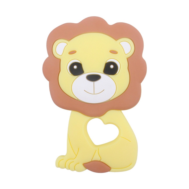 Đồ Chơi Ngậm Nướu Hình Sư Tử Hoạt Hình Bằng Silicon Cho Bé Sơ Sinh