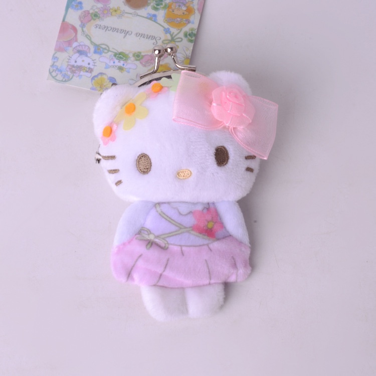 Sanrio 1 Túi Đựng Son Môi / Tiền Xu Hình Búp Bê Nhồi Bông kuromi / Thỏi Son Môi hello kitty cinnamoroll melody Đáng Yêu Dành Cho Bé Gái