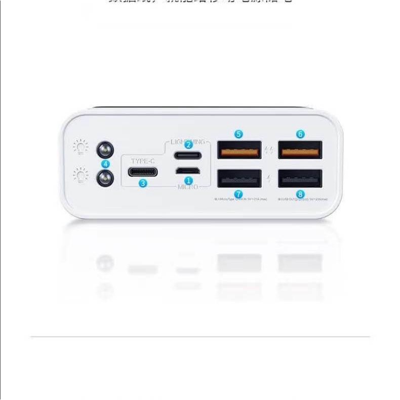 Sạc Pin Dự Phòng 40000mah/50000mah WP Remax -169 4 Cổng Sạc 4 Thiết Bị - Tích Hợp Led - Hiển Thị Đèn Pin