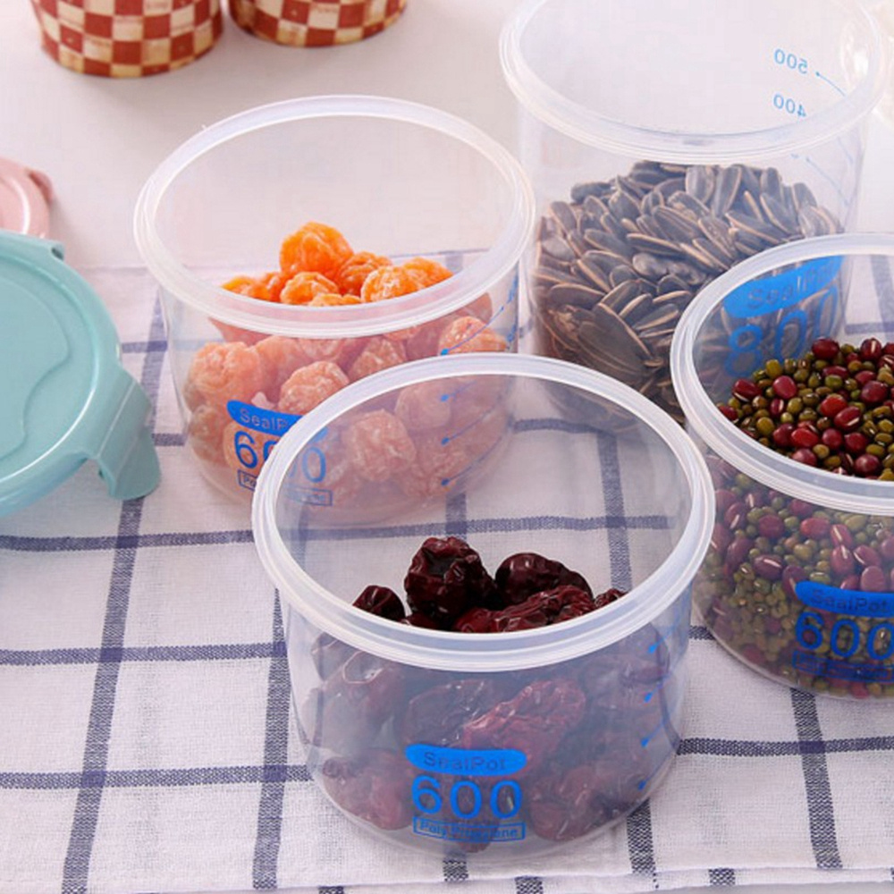 Epoch Hộp Nhựa Pp Trong Suốt Có Nắp Đậy Đựng Thực Phẩm Khô 600 / 800 / 1000ml