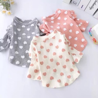 áo len trái tim nhỏ cho chó mèo