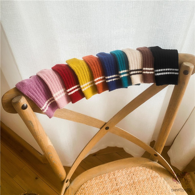 Vớ Dày Giữ Ấm Phong Cách Retro Hàn Quốc Cho Bé Gái