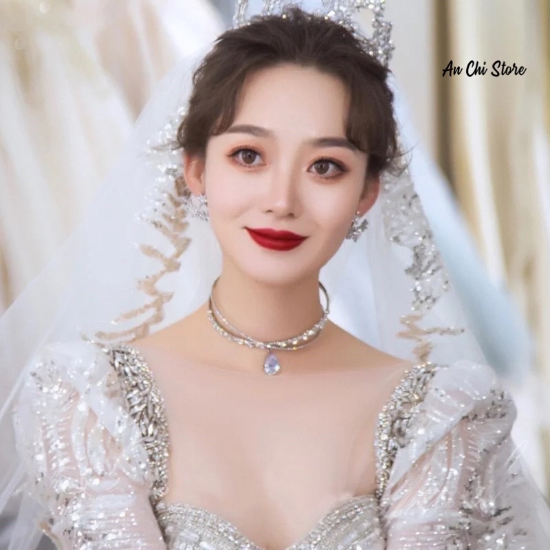 Vòng choker, cài trán đính đá bling bling (mẫu C01)