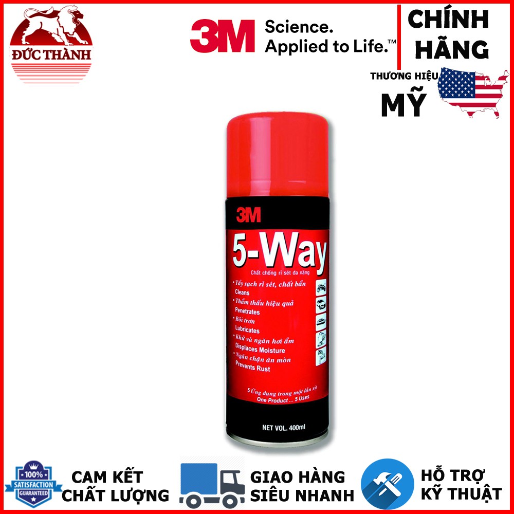 Chất tấy rửa, bôi trơn, chống rỉ sét 3M 5 Way ducthanhauto