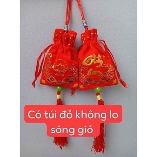 (5 cái) Túi Gấm Đỏ May Mắn Alofa