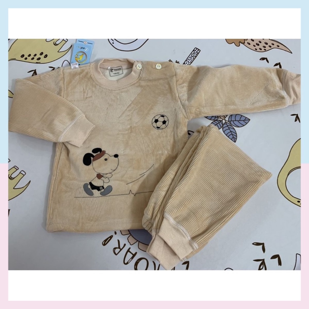 Bộ quần áo nỉ nhung dài tay cho bé – Bảo Khang Store