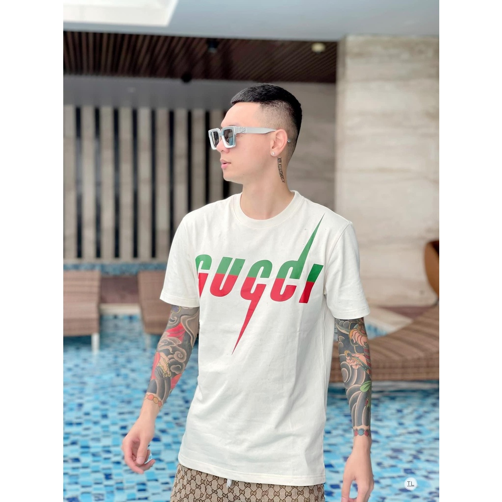 Áo phông cổ tròn Gucci tia chớp