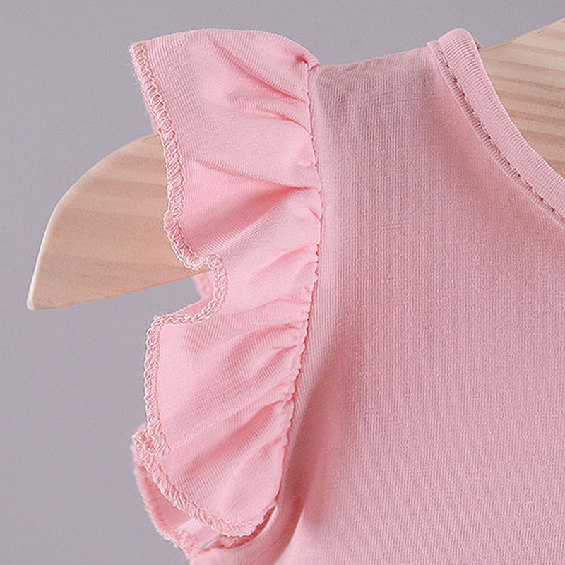 Đầm Công Chúa Se7en Phối Lưới In Họa Tiết Hoạt Hình Kiểu Hàn Quốc Thời Trang Mùa Hè Cho Bé Gái