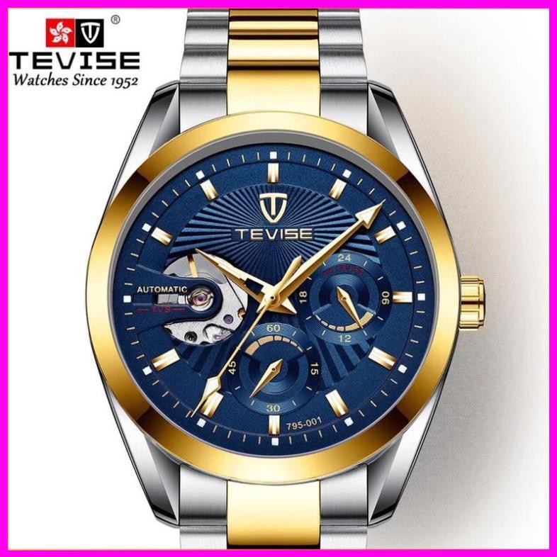 [ Hàng Xịn ] ĐỒNG HỒ AUTOMATIC TEVISE CHÍNH HÃNG NAM DÂY INOX NGUYÊN KHỐI CAO CẤP (TẶNG KỀM HỘP) [ Đồng Hồ Nam Cao Cấp] | BigBuy360 - bigbuy360.vn