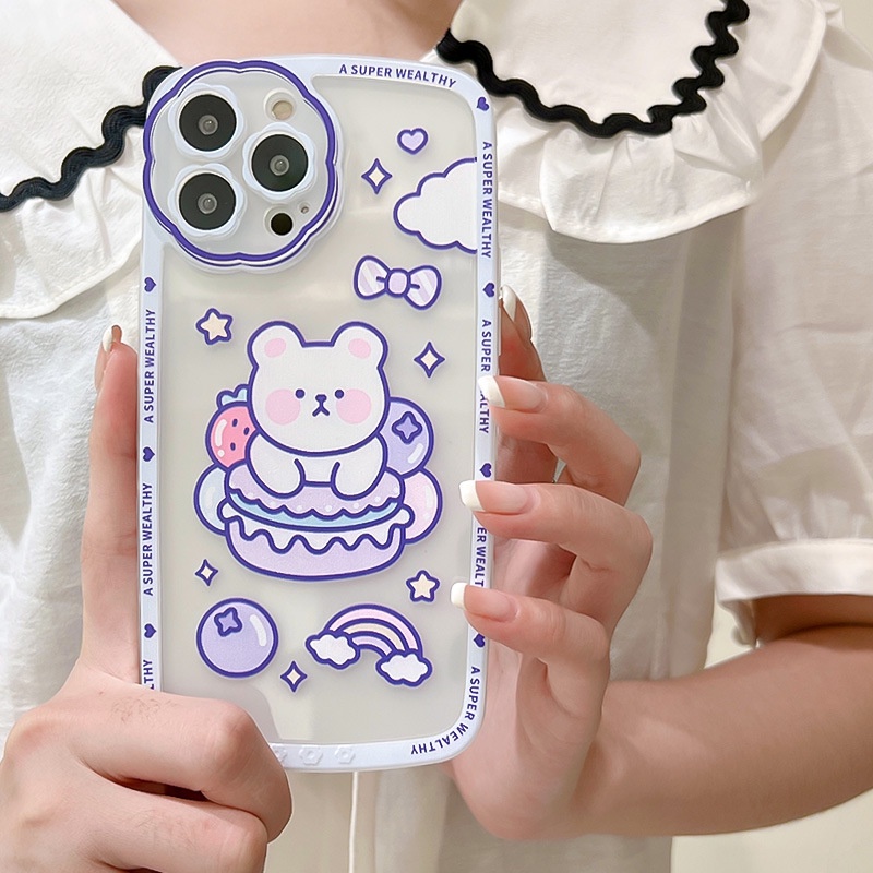 Ốp Điện Thoại Họa Tiết Hoa Hoạt Hình Cho iphone 12 / 13Pro xr / xs 7 / 8plus