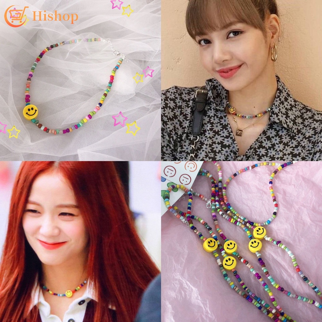 Vòng Cổ Mặt Tròn Khắc Chữ Blackpink Cá Tính