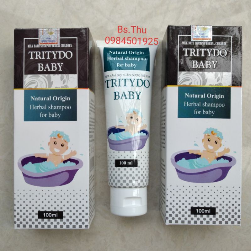 Sữa tắm gội thảo dược trẻ em Tritydo baby