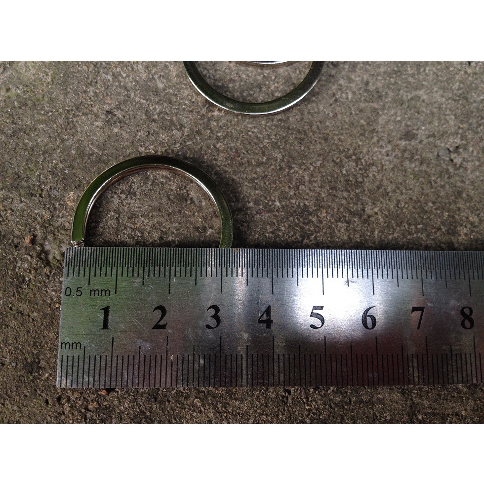 Vòng Chìa Khóa 3,2Cm Kim Loại, Thép Chìa Khóa Phẳng, Phụ Kiện Móc Khóa